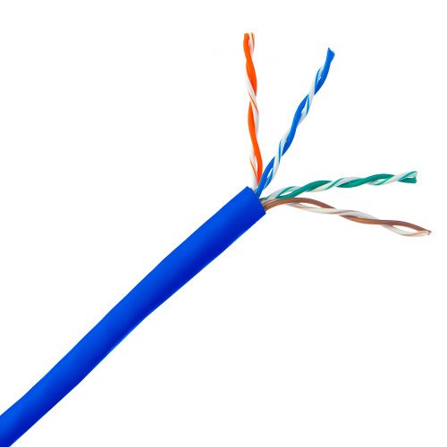 CableWholesale 1000-Feet CAT5E, UTP, Bulk Cable, Solid, CMP/Plenum, 350MHz, 24 AWG, Blue (11X6-061TH)