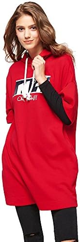 Fly Van Women Causal Knitted Hooded Sweatshirt Pocket Hoodie T-Shirt (Small, Red)