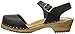 MIA Shoes Anja Womens Leather Clogs with Wooden Heels