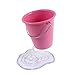 Creative Pencil Holder, Design Floating Bucket Pen Case Container Ideal Desk Accessory, Cute Pencil Holder for Desk,Pink
