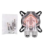 Asixx GPU Water Cooling Block, Computer GPU Cooling Water Block Cooler Kit Red Copper Base for Graphics Processing Unit