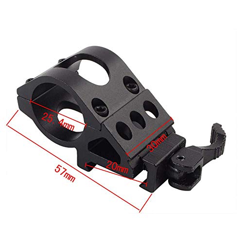 WINDFIRE Tactical Flashlight 2000 Lumens LED Weapon Light with Quick Release Picatinny Rail Mount Offset Mount for Outdoor Hunting,Remote Pressure Switch,Batteries & Charger Included