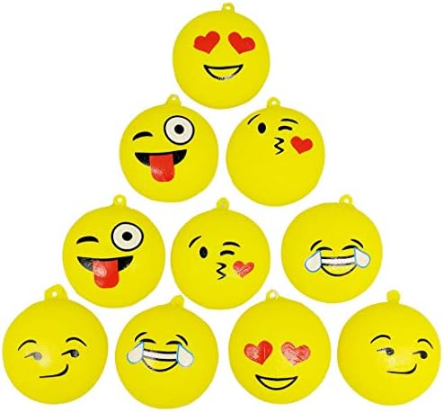 LaliLaco 10PCS Emoji Mini Squishy Slow Rising Soft Toy (Each diameter 1.9 inch ) Kawaii Phone Charms