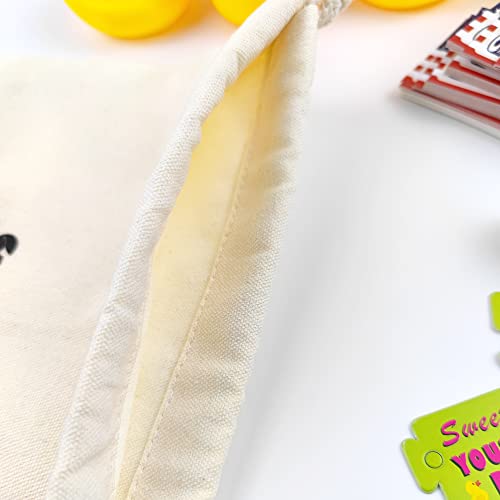 LANBAIHE You've Been Ducked Duck Duck bag Rubber Duck Burlap Drawstring Bag Reusable