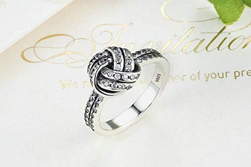 Nutchanan Fine Detail Authentic Sterling Silver 925 Bright Concentric Knot Love Weave Finger Rings for Women Engagement Jewelry (8)