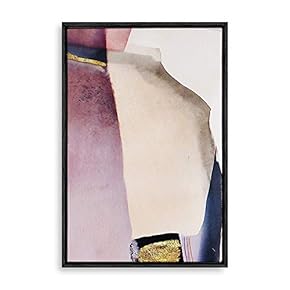 Framed Canvas Home Artwork Decoration Golden Abstract Art Canvas Wall Art for Living Room, Bedroom - 16x24 inches