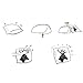 WOMHOPE 4 Pcs [Just Covers] - Animal Watercolor Patern Cotton Linen Pillow Covers Throw Covers Square Cushion Pillowcase Decorative Pillow Shams (Bear (Set of 4 pcs))