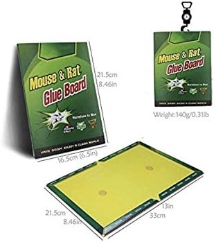 Saros [Pack of 4] Mouse Glue Traps, Sticky Super Hold Glue Board Trap for Mice Rats Rodents Cockroaches Bugs Ants Spiders Scorpions
