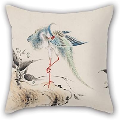 Throw Pillow Case Of Oil Painting Hua Yan - Birds And Flowers For Seat Wife Deck Chair Kitchen Outdoor Kids Boys 16 X 16 Inches / 40 By 40 Cm(each Side)