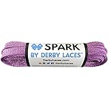 Derby Laces Lilac Purple Spark Shoelace for Shoes, Skates, Boots, Roller Derby, Hockey and Ice Skates (60 Inch / 152 cm)