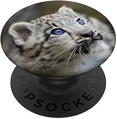 Amazon Com White Tiger Blue Eyes Cute Baby Wild Cat Animal Gift Idea Popsockets Popgrip Swappable Grip For Phones Tablets