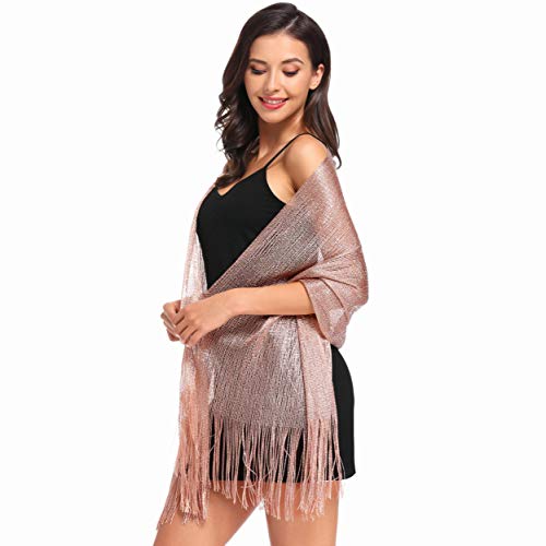 rose gold shawl wrap