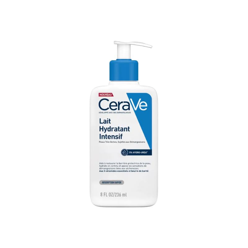 CeraVe Intensive Moisturising Lotion With 3 Essential Ceramides, Hyaluronic Acid, Shea Butter, MVE Technology, For Very Dry Itchy Skin, Fast-Acting, Fragrance Free, 236ml