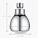 Shower Head High Pressure 3 Inch Showerhead 2.5 GPM Shower Heads, Adjustable Brass Ball Joint Shower Head, Powerful High Flow Shower Head for Bath Spa Shower, Air Bubble Pressure Shower Head