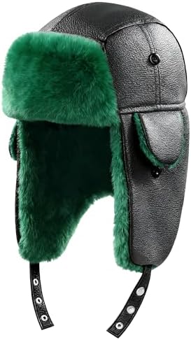 Women\'s Black Hunting Ear Flap Christmas Vacation Trapper Faux Fur Hat Women Men Winter Warm Faux Fox Fur Trapper Hat Earflap Soft  main image 3