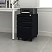 DEVAISE 3 Drawer Locking Mobile File Cabinet for Home Office, Fully Assembled Except Casters, Letter/Legal Size,Black