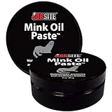JobSite Premium Mink Oil Leather Waterproof Paste - Preserve Leather Boots & Shoes - 3 oz