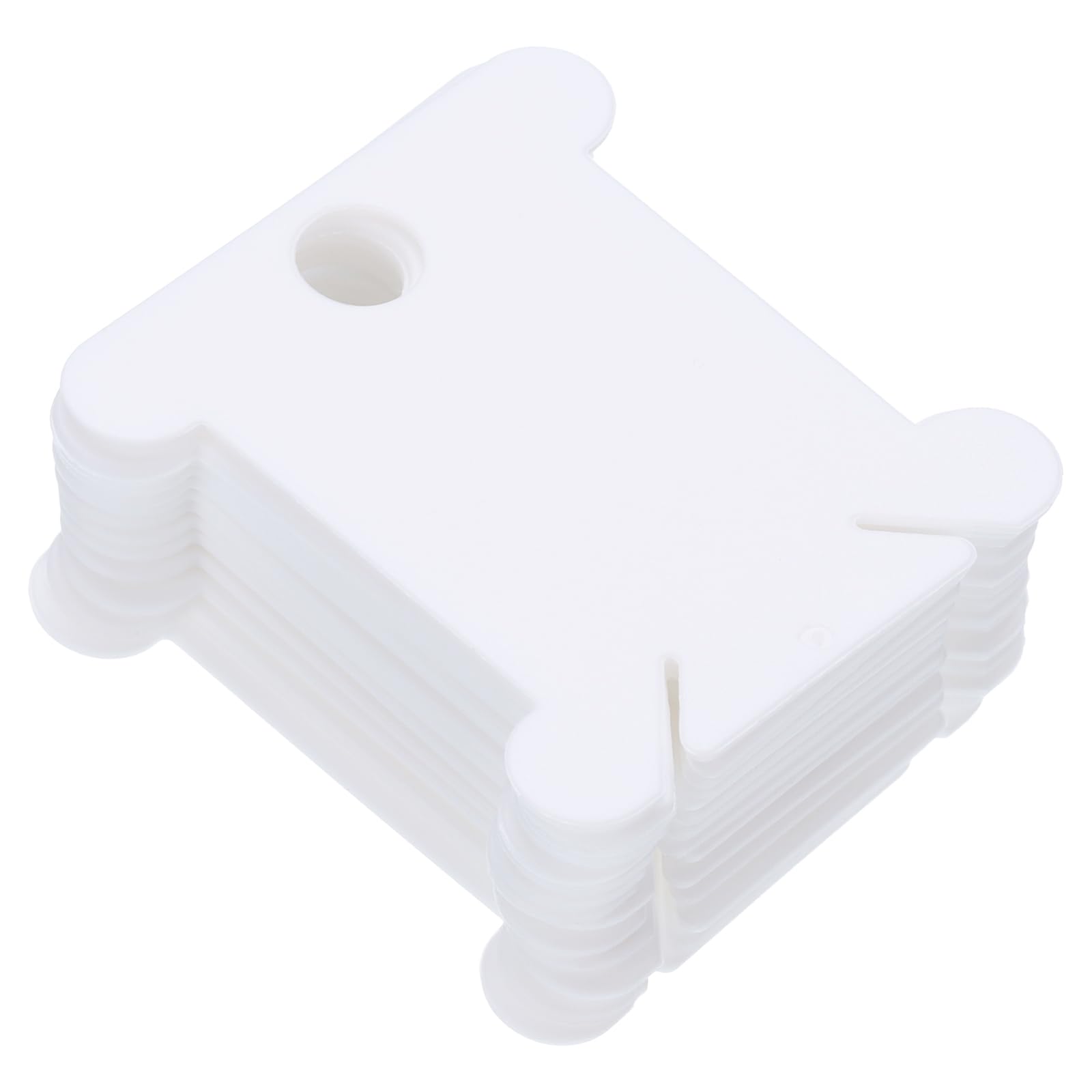 PATIKIL Plastic Floss Bobbins, 150 Pack Thread Cards Cross Cotton for Craft DIY Sewing Storage Case Embroidery, White