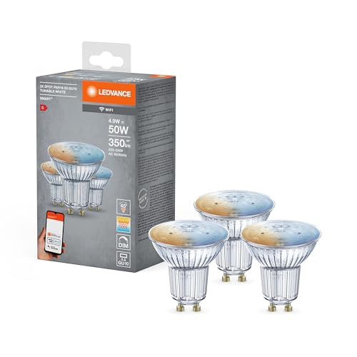 LEDVANCE LED Reflector Lamp | GU10 | Tunable White | 2700…6500 K | 5 W = 40 | SMART+ WiFi SPOT GU10 Tunable White, Color Temperature Changeable