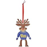 Pittsburgh Panthers Reindeer Metal Christmas Ornament
