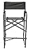 Impact Canopy Tall Folding Director's Chair, Heavy Duty, Set of 2 Chairs, Black