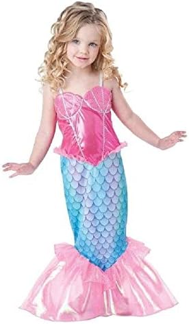 THE LONDON STORE Baby Girls Princess Pink Mermaid Ariel Fish Shaped Dress for Kids Girls