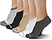 Physix Gear Sport Women and Men No Show Socks - Non-Slip Invisible Low Cut Socks (3 Pairs Black)