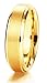 King Will Glory Womens Mens 6mm Matte Brushed Tungsten Carbide Ring 14K Yellow Gold Wedding Band Comfort Fit