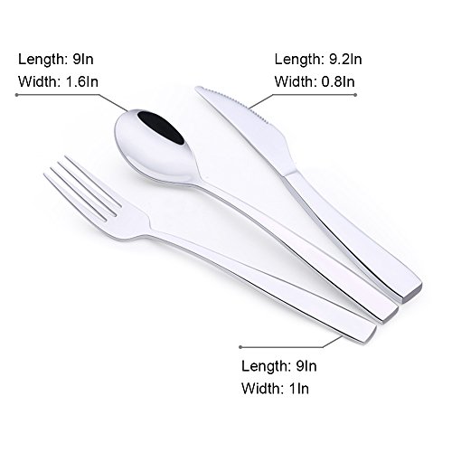 Dinner knives GAKA Food Service Knives Steak Knives Heavy-Duty 18/10 Stainless Steel knives Superior Table Flatware Good For Dinners Parties And All Homes & Kitchens Occasions 6-Piece