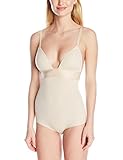 Flexees Women's Maidenform Shapewear Endlessly Smooth Plunge BodyBriefer, Latte Lift, 34B