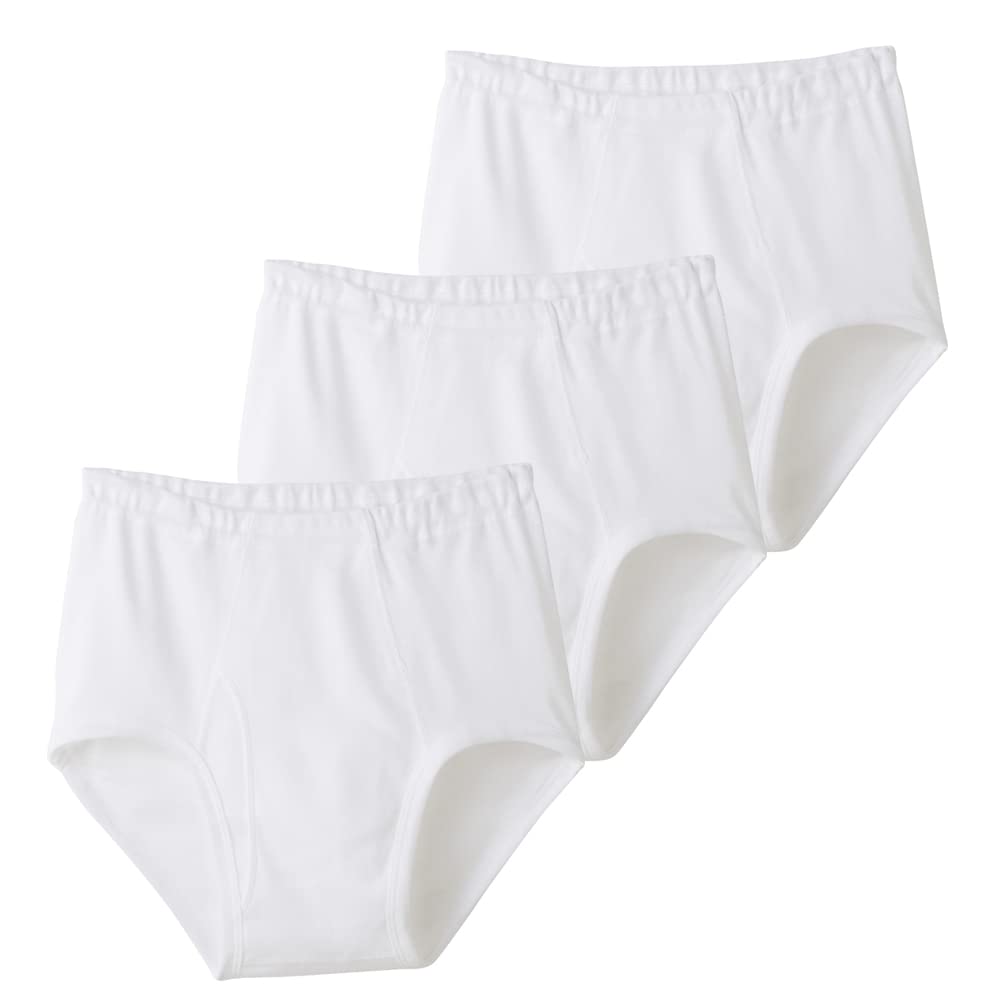 [グンゼ] 天引きブリーフ 快適工房 オールシーズン 年間 ウエストゴム パンツ 綿100 コットン 日本製 下着 肌着 抗菌 防臭 KQ5031 メンズ ホワイト(3枚組) L の商品画像