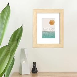 LaVie Home 9x12 Picture Frame Beige Oak Wood Poster