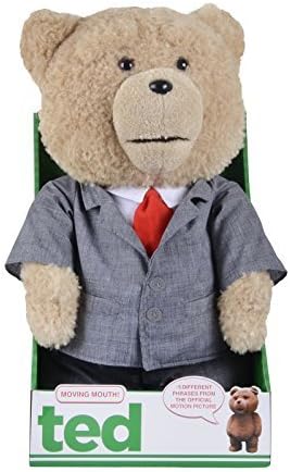 Amazon.com: Oso Ted en traje 16 peluche con sonido y boca móvil – RP, 5 frases (lenguaje explícito) por Commonwealth Toys: Toys \u0026 Games