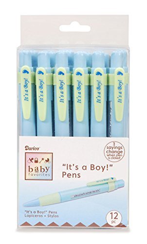 It's a Boy Baby Shower Favor Blue Pens for Guests and Decorations, 24 Pens