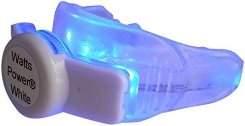 Watts Power Teeth Whitening Accelerator 5 LED Light with Tray - Hands Free Blue Light Plugs into The Soft Tray & Works with Any Brand at Home Teeth Whitening Refill Gels or Strip to Speed Results