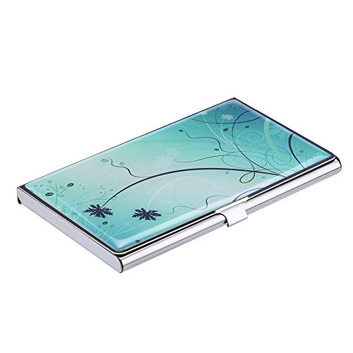 Fiaya Business Name Card Holder Case Stainless Steel Drop Glue Metal Cover Credit Wallet Box (A) - Thumbnail 2