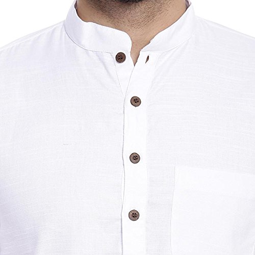 very me men white colour cotton pathani kurta salwar