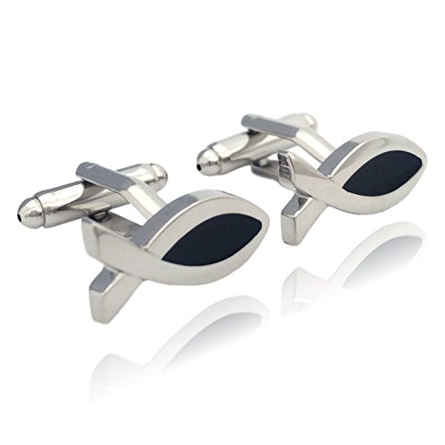 COS (TM) Christian Church Cuff Links Cross Jesus Fish (Jesus Fish) COS (TM) Christian Church Cuff Links Cross Jesus Fish (Jesus Fish)