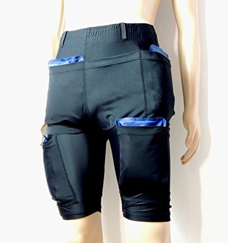 Burn Fat with Cold - Powerful Sliming Cooling Suit Icinger Power 10200G - Also for Muscle Recovery (Shorts M - 10 Pockets (ice Packs not Included))