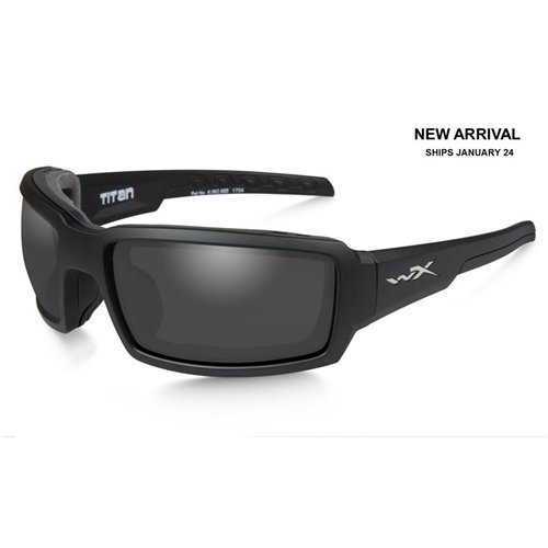 Wiley X CCTTN01 Titan Sunglasses Grey Lens Matt Frame, Black