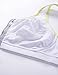 SYROKAN Women's High Impact Front Zip Wirefree Supportive Sports Bra White & Green 40DD