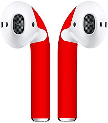 Airpod Skins Protective Wraps - Minimal Stylish Covers to Customize & Protect your AirPods (Red)