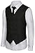 Hanayome Men's Double-Breasted Leisure Business Suit Dress Vest Waistcoat VS02 (Black, XL)