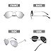 MT MIT Classic Aviator Polarized Mirrored Lens Metal Frame UV400 Sunglasses for Men Women(Silver)