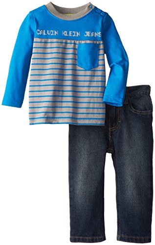 Calvin Klein Baby Boys' Long Sleeve Tee with Jean