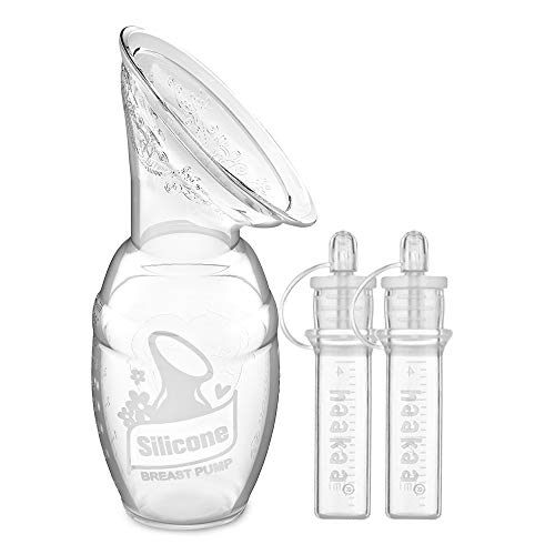 haakaa Manual Breast Pump 100ml/4oz & Colostrum Collectors 2pcs Combo