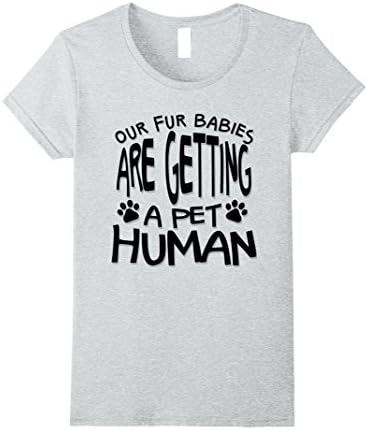 Womens Funny Pregnancy T-Shirt - Motherhood Maternity Pet Human Tee XL Heather Grey