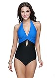 Newstep Women's One Piece Halter Soft Padding Bathing suit