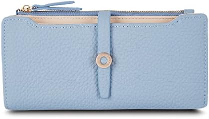 Yosohbag Lovely Leather Long Women Wallet Fashion Girls Change Clasp Purse Money Wallets Blue