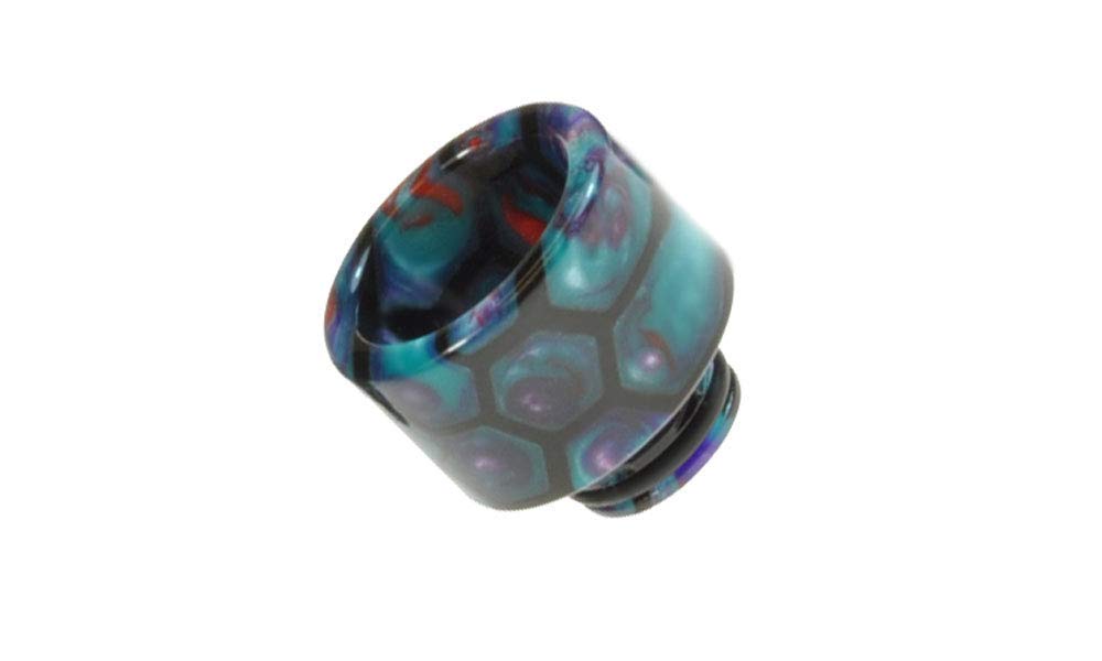 Armerah Honeycomb 510 Drip Tip eCig Mouthpiece Short/Wide Epoxy Resin Single Blue-Black